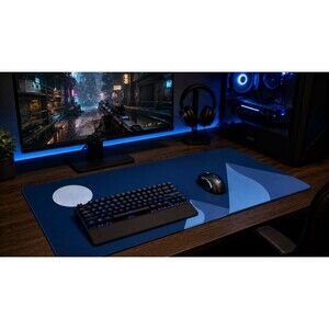 XL Minimalist Mountain Moon Gaming Mouse Pad Desk Mat 35.5"x15.7" Stitched